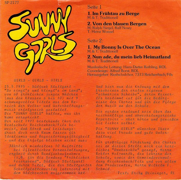 kunst2h.jpg - Single des Realschul-Chors "Sunny Girls" von 1975 (Rückseite).