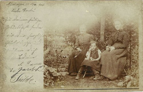 dorf4.jpg - Postkarte abgestempelt am 11. November 1900 in Nürtingen und einen Tag später in Reichenbach. Adressiert an Frau Kaufmann Krautter, Reichenbach bei Plochingen.