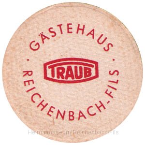Gaestehaus Traub 2.jpg - Bierdeckel vom Gästehaus Traub, Reichenbach-Fils