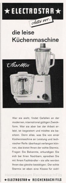 estar12.jpg - Anzeige der Firma Electrostar für den Starmix: "Die leise Küchenmaschine".