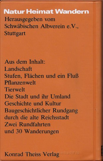 buch10h.jpg - Buch "Schurwald - Esslingen - Filder" des Schwäbischen Albvereins. Erschienen 1977 im Konrad Theiss Verlag, Stuttgart (Rückseite).
