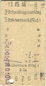 zug4.jpg - Schnellzugzuschlag für 2,00 DM von 1966, ausgegeben in Reichenbach (Fils)