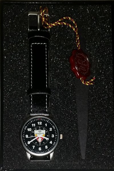 sport10.jpg - Armbanduhr des VfB Reichenbach in einer Schatulle mit dem Aufdruck "WMC Timepices"